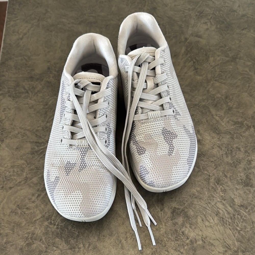 NOBULL White and Gray Camo Sneakers
